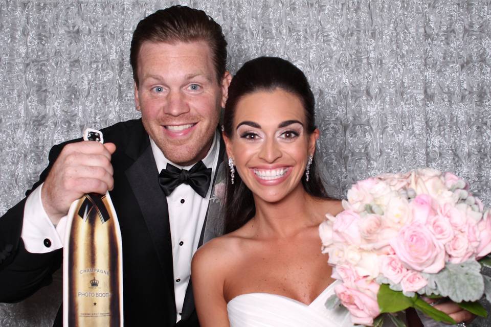 Bride & Groom in Photo Booth