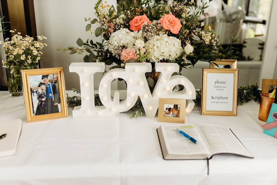 Guest Book Table