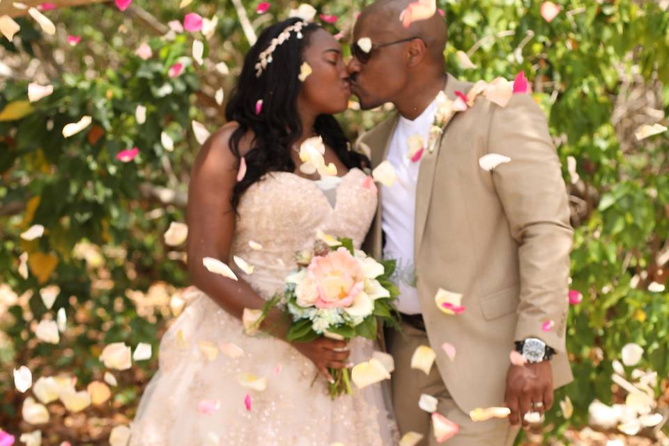 Ceremony with confetti