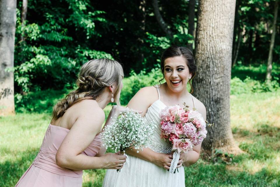 Playful bride