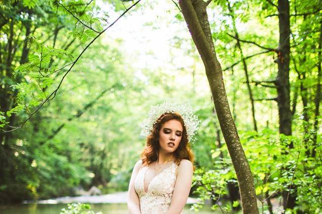 Bride by the forests
