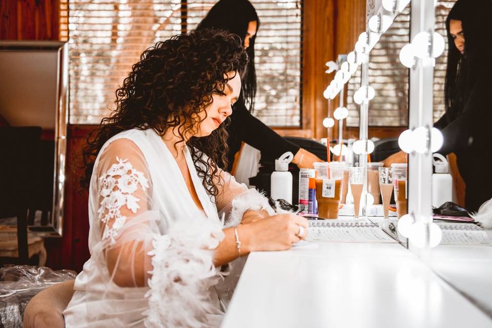 Bride with Curly hair