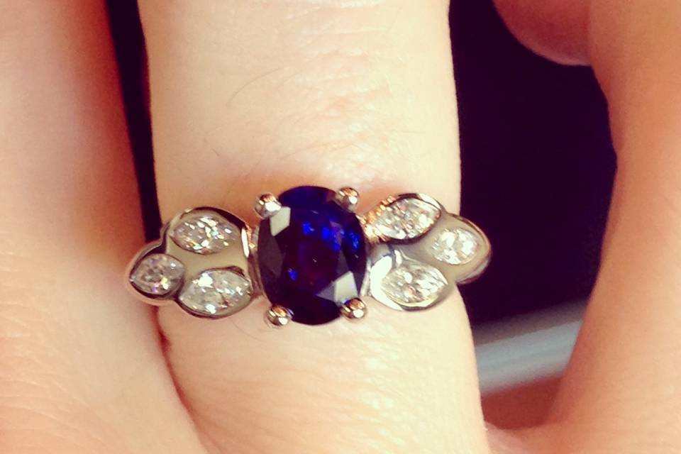 Sapphire & Diamond Ring