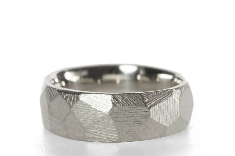 Faceted Wedding Band