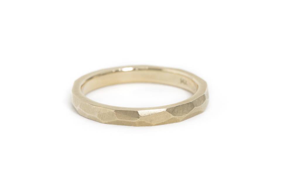 Faceted Wedding Band