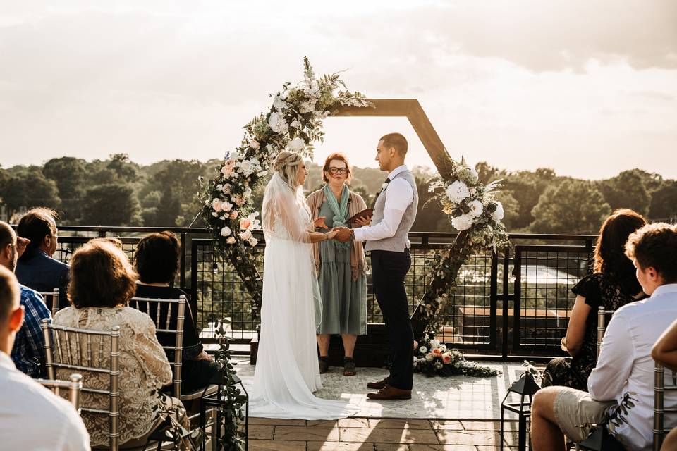 Or Small rooftop ceremonies