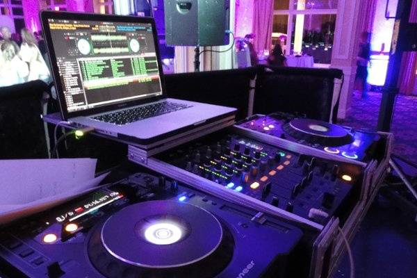 DJ mixing table