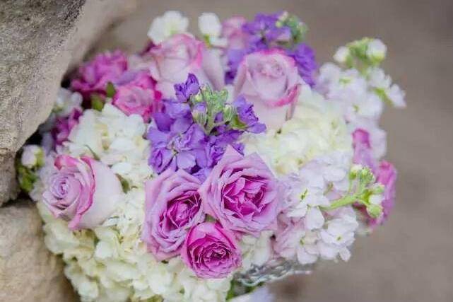 Hydrangea and roses