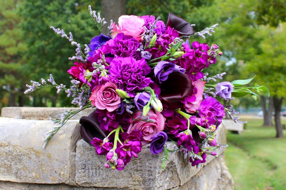 Shades of purple bouquet