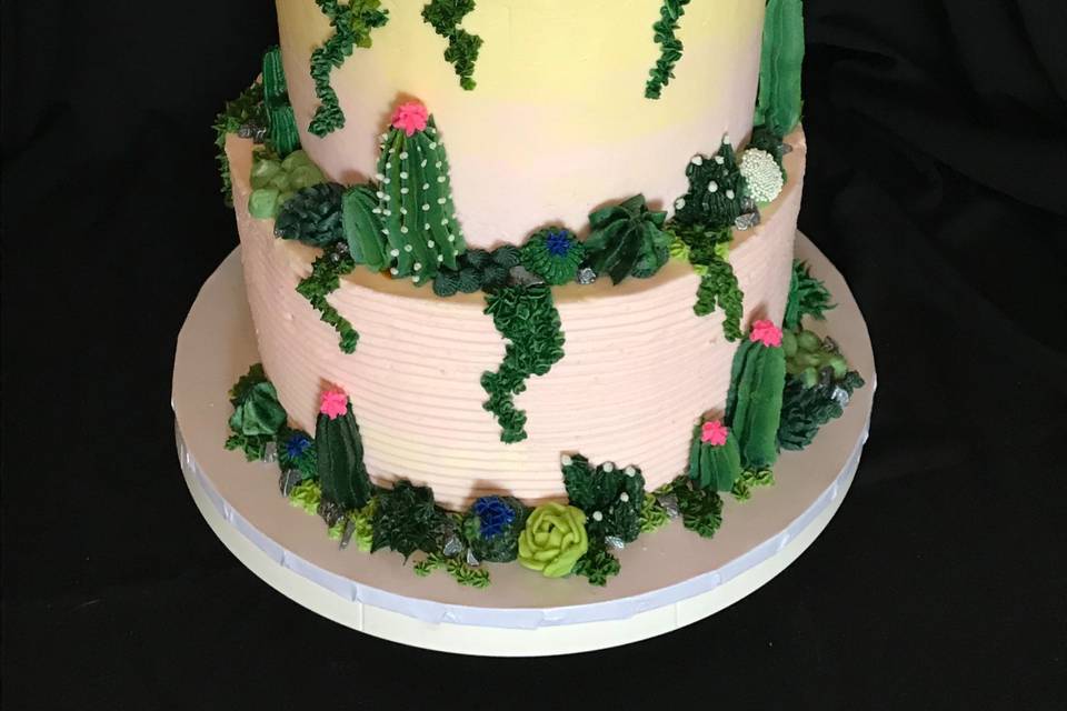 Cactus themed cake