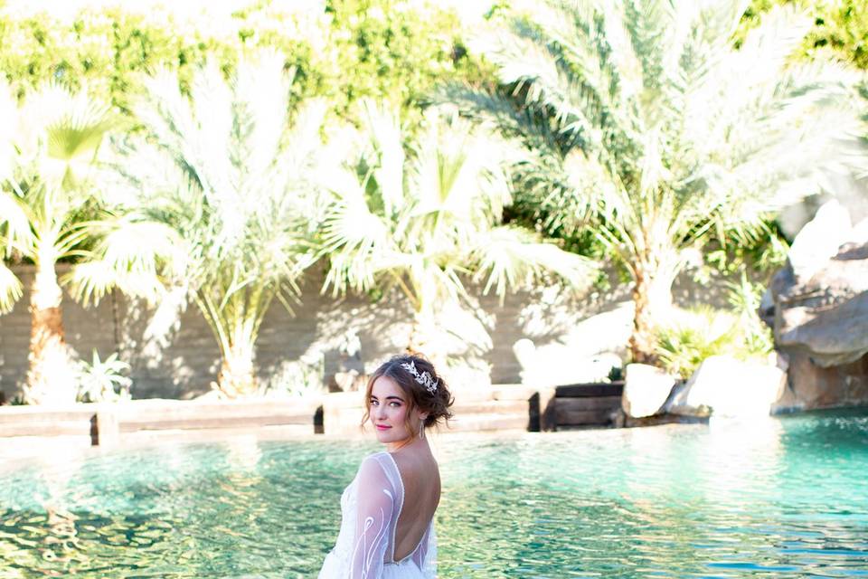 Pool bridal shot