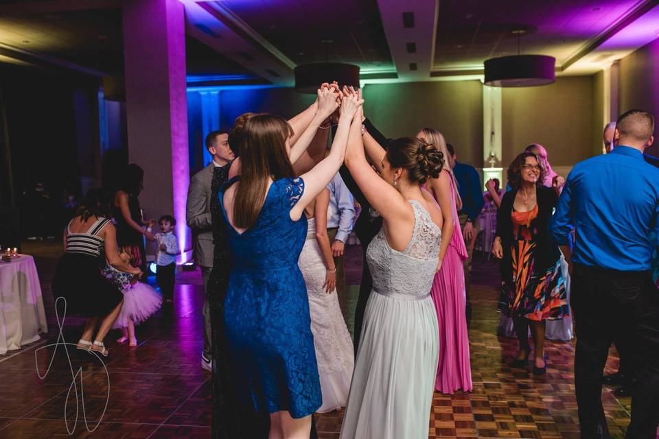High energy wedding at Portsmouth Harbor Event Center | Photo Credit: Alexandra Wiciel Photography