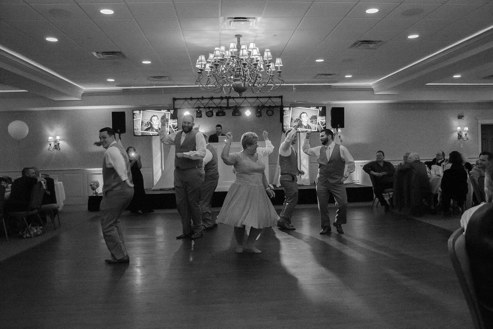 Choreographed mother son dance at the Regatta Banquet Center | Photo Credit Hannah Rose Photography