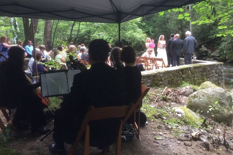 Beautiful wedding at Spence Cabin/Gatlinburg