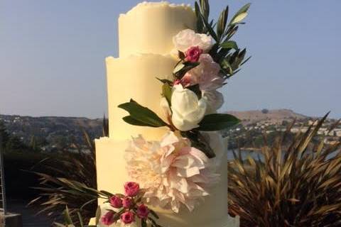 Sash of fresh flowers