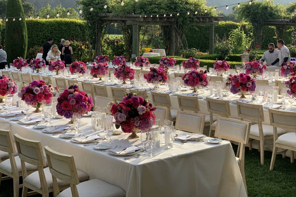 Intimate Rose Garden Dinner