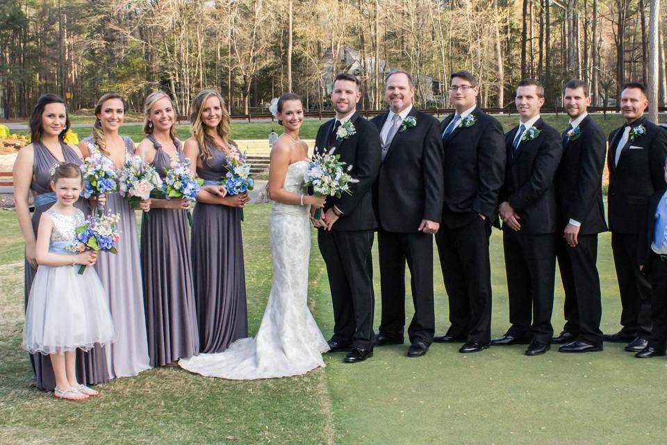 The bridal attendants