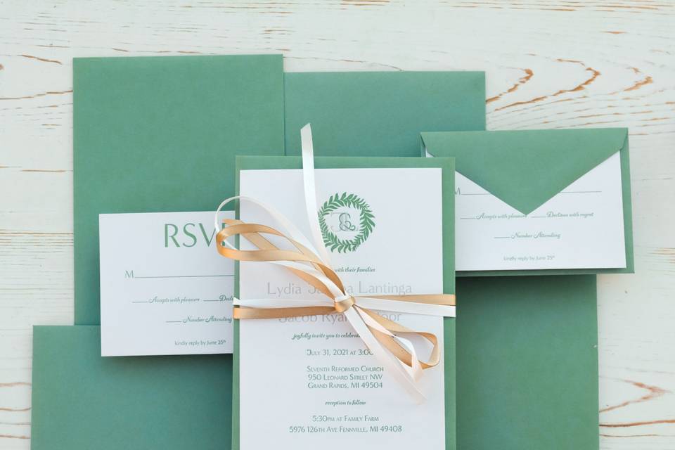 Envelopes and invitations