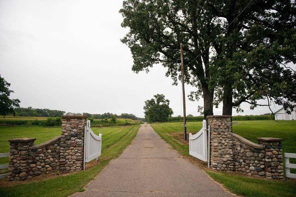 Gated entrance to lakewood farms estate
