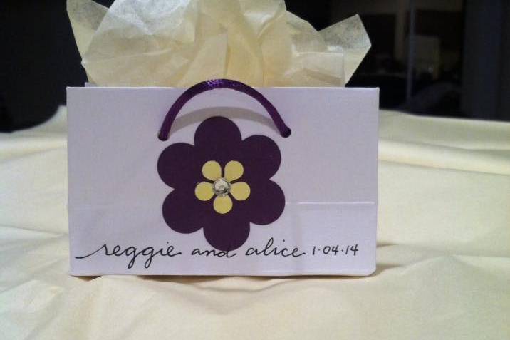 Alice and Reggie's favors