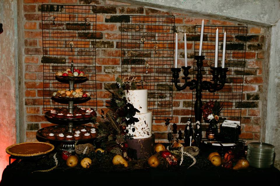 Desserts in Front of Key Wall