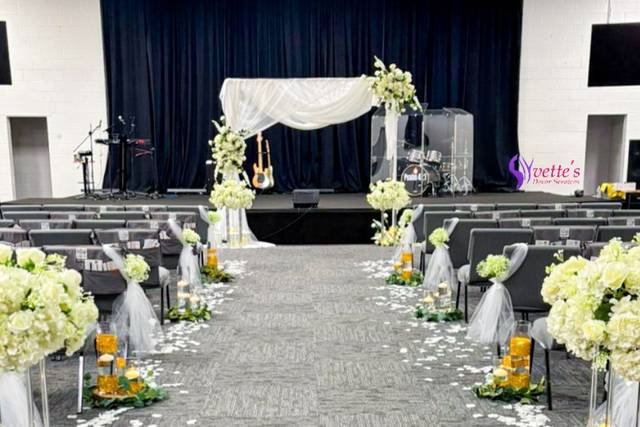 Wedding church ceremony decor