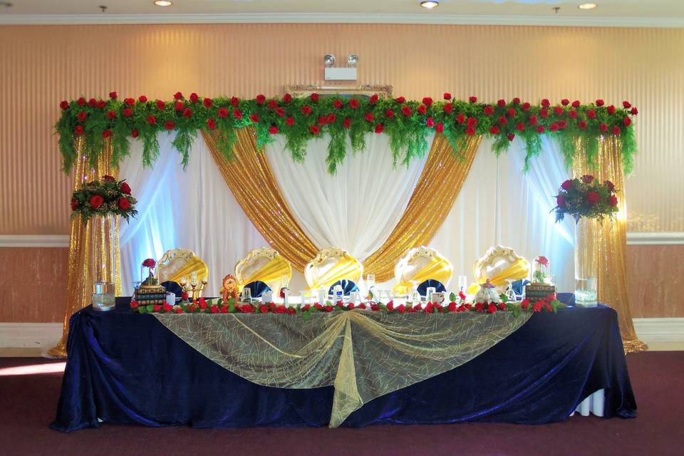 Head Table with Drapery