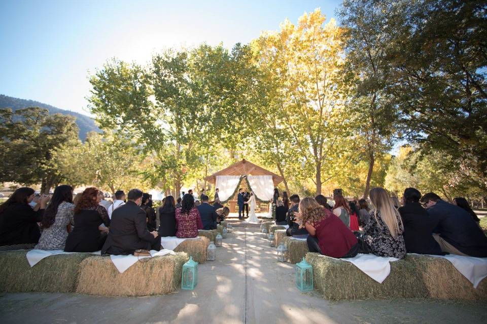 Haystack wedding