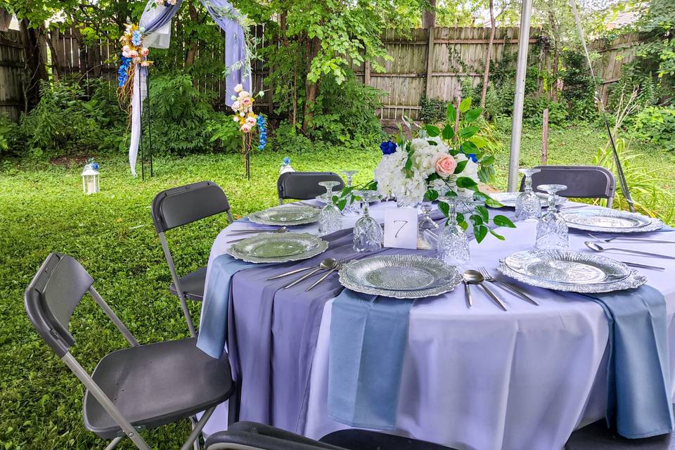 Backyard wedding reception dec