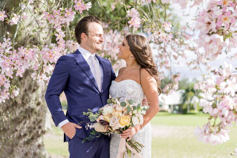 Outdoor Ceremony with Flowers