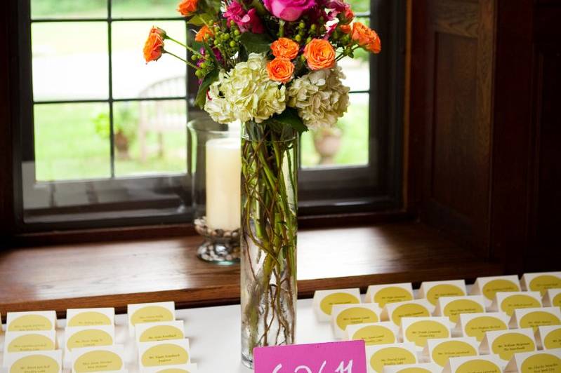 Tall floral arrangement