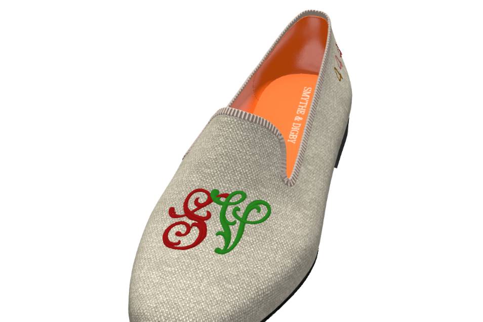 Custom monogrammed loafers
