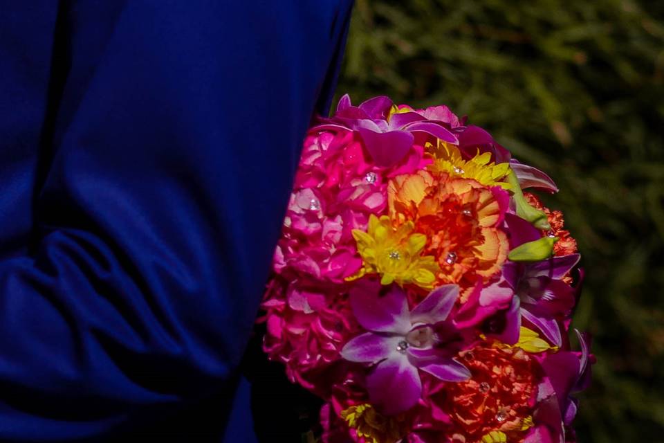 Tropical bridal bouquet