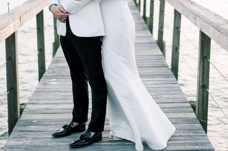 Wedding photography on the pier