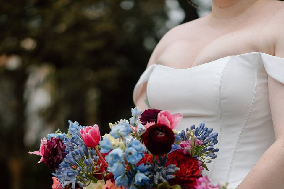 Jewel Tone Bridal bouquet
