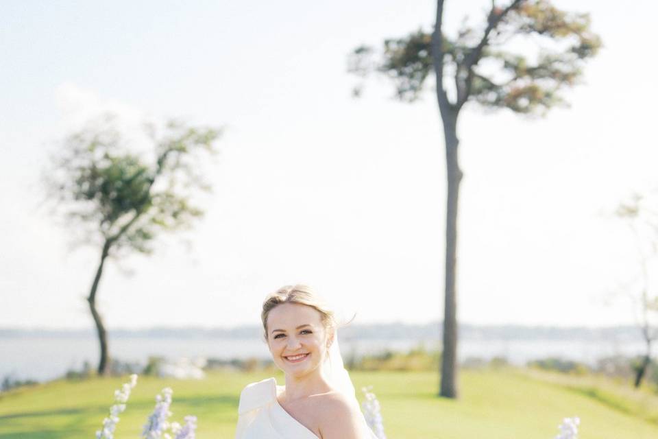 The bride and her bouquet