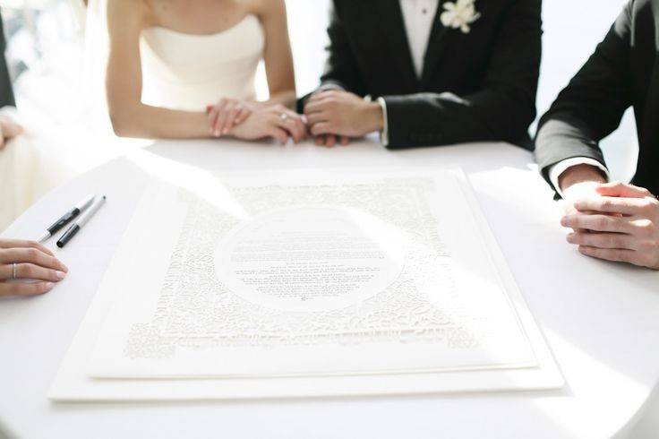 Signing the ketubah