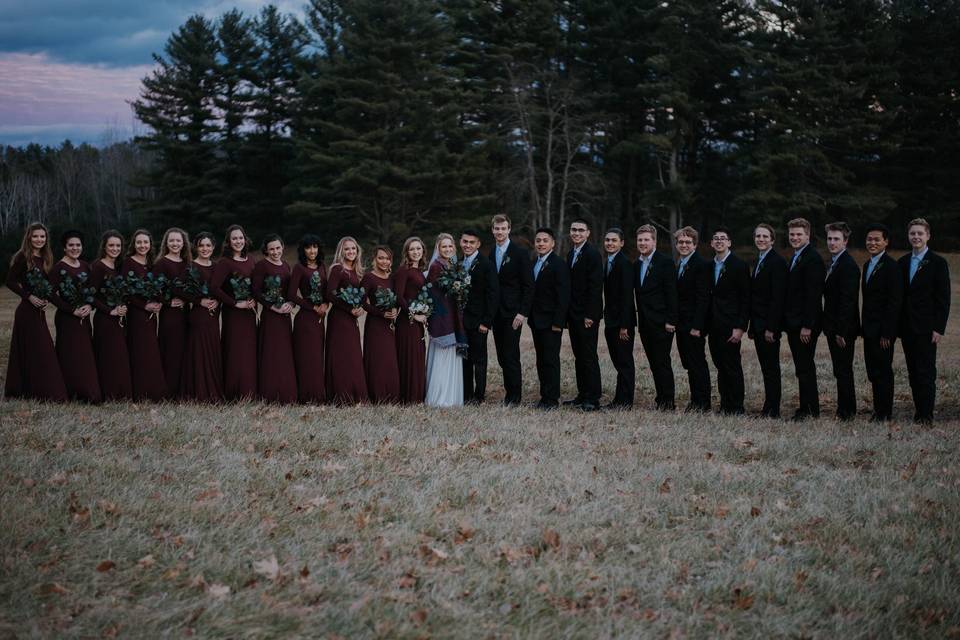 Large Bridal Party