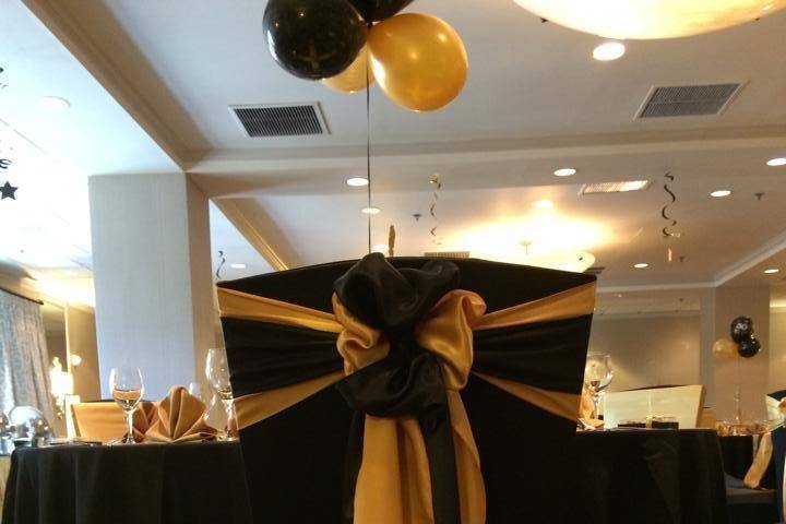 Double sash - gold and black