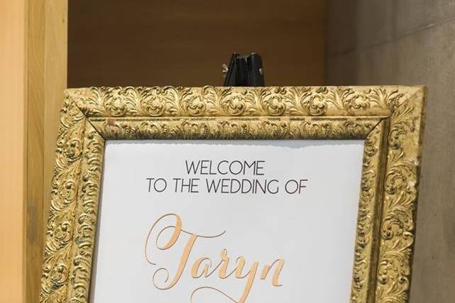 Wedding signage