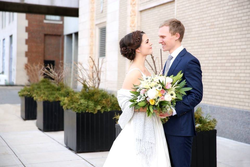 Smiling bride