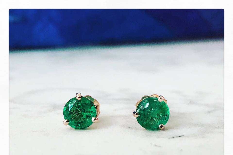 Green Emerald Earrings