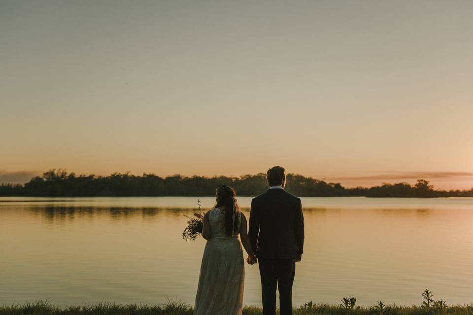 Sunsets by the lake