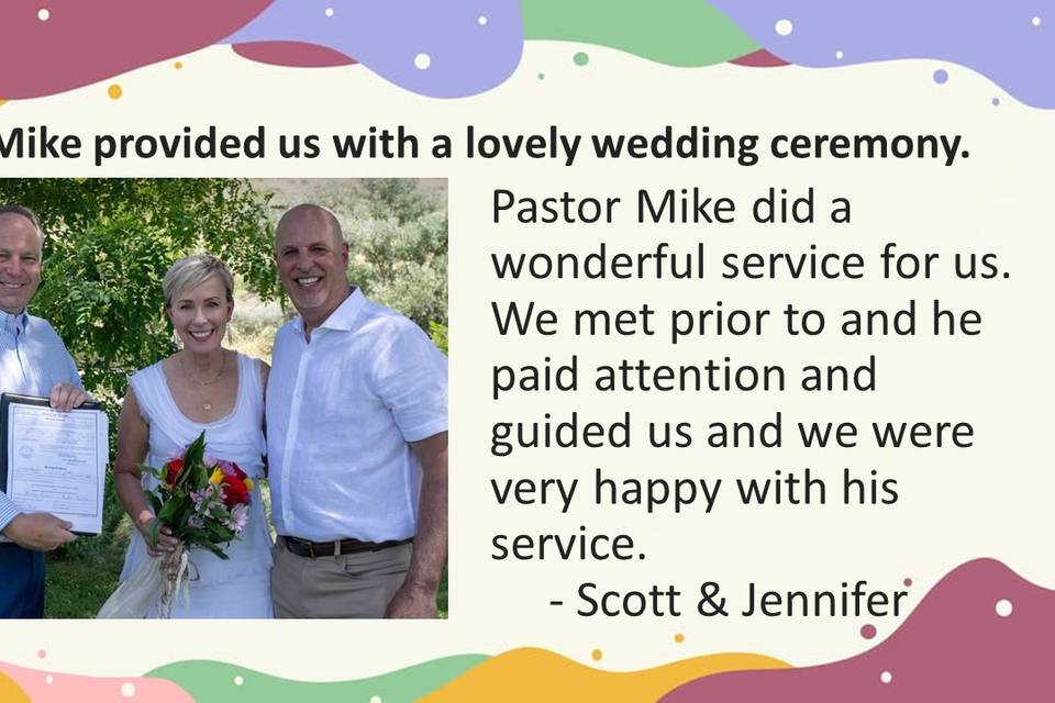 Congrats Scott & Jennifer!