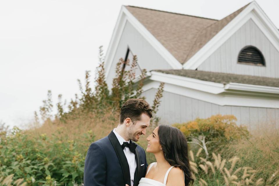 Couple among the gardens
