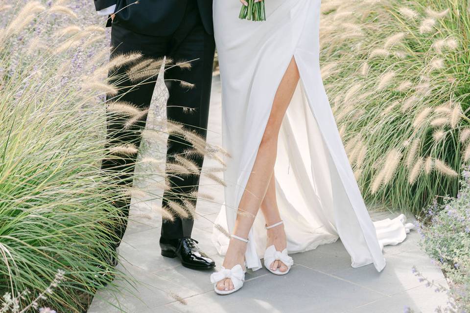 Couple among the gardens