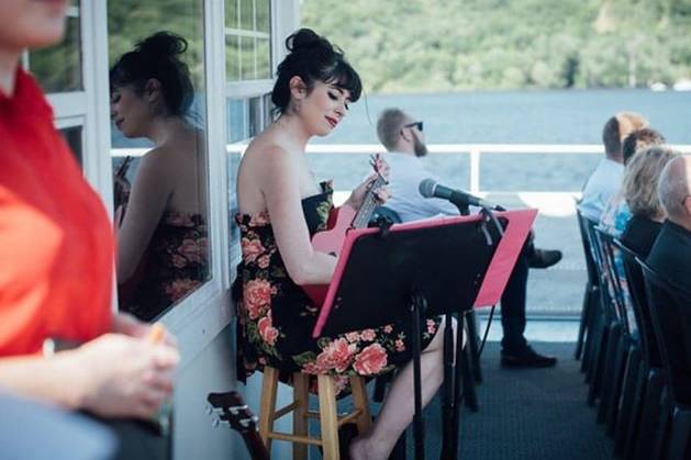 Leslie playing