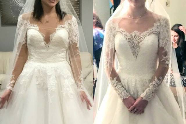 Lace cover-up/ take in/ hem