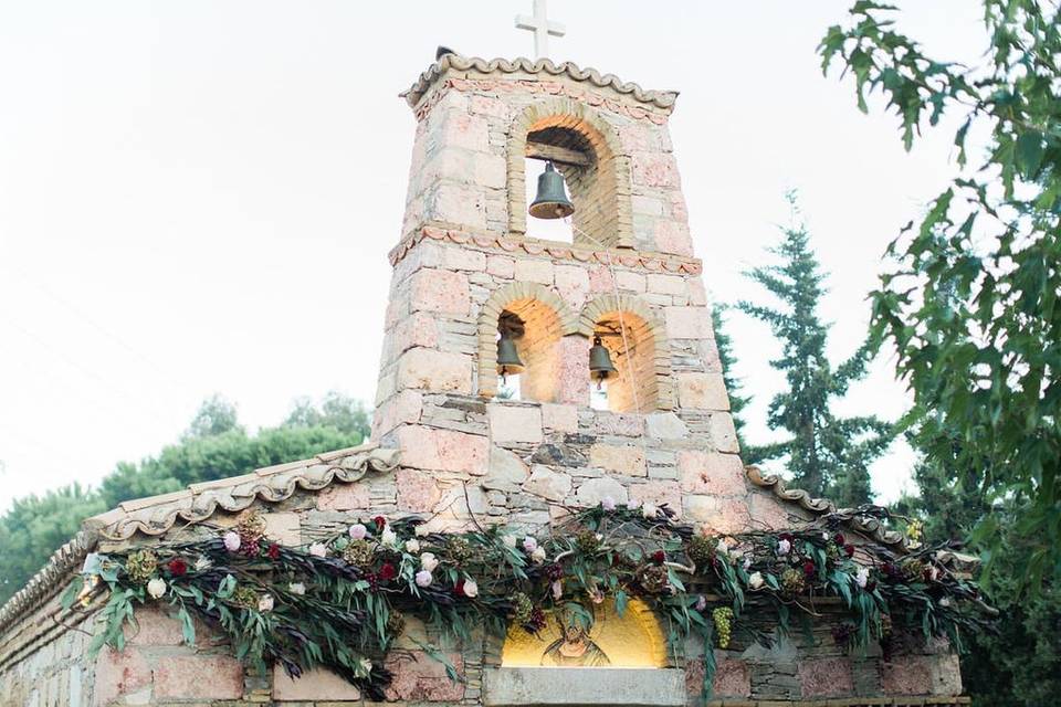 Decorations around the church