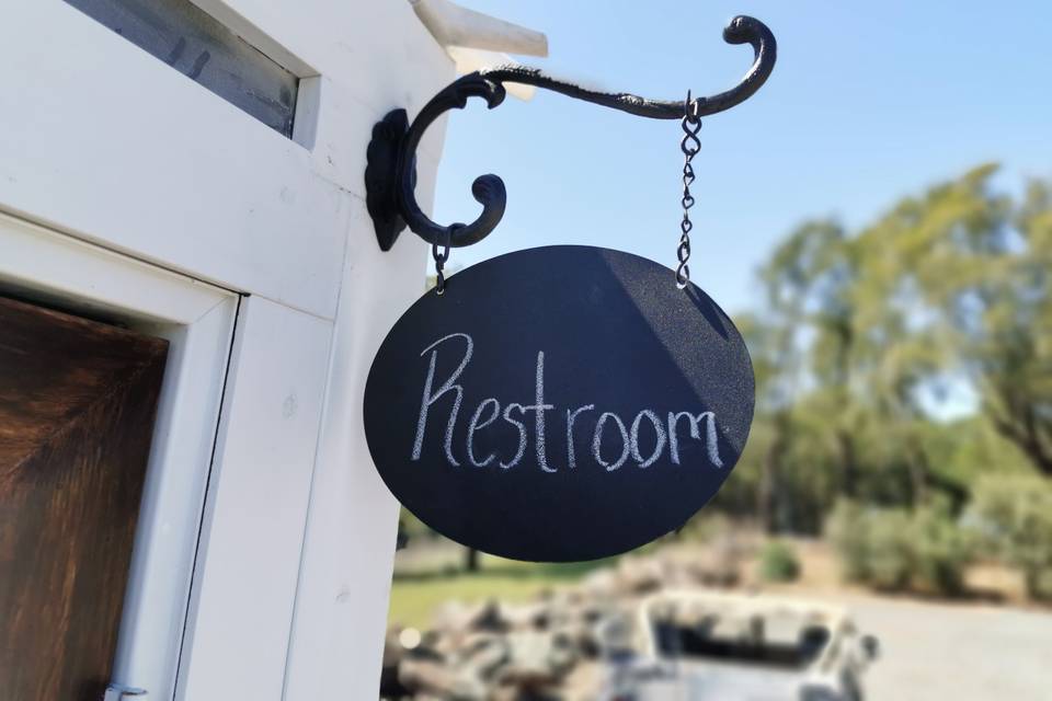 Estate restroom signs